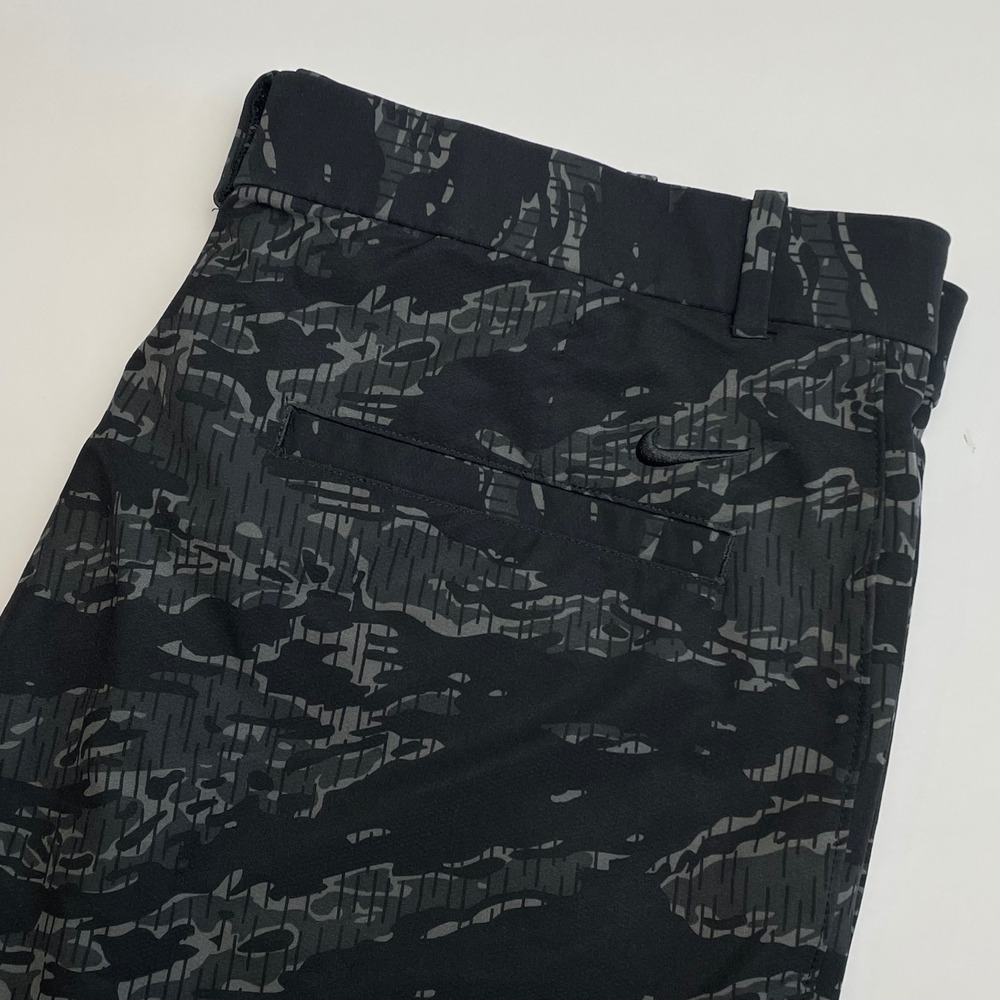 Nike Flex Dri-Fit Shorts Mens 36 Golf Camouflage Standard Fit 10" In Black Gray